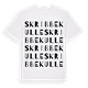 White t-shirt med Skribbekulle ordlek t-shirt