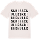 Vintage White t-shirt med Skribbekulle ordlek t-shirt