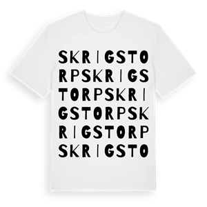 Skrigstorp ordlek t-shirt – ekologisk bomull t-shirt från Pinshirt