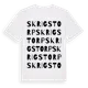 White t-shirt med Skrigstorp ordlek t-shirt