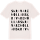 Vintage White t-shirt med Skrivaremöllan ordlek t-shirt