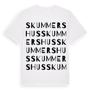 Skummershus ordlek t-shirt – ekologisk bomull t-shirt från Pinshirt