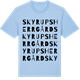 Blue Soul t-shirt med Skyrups herrgård ordlek t-shirt
