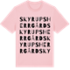 Pink Cotton t-shirt med Skyrups herrgård ordlek t-shirt