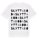 White t-shirt med Skyttaboda ordlek t-shirt