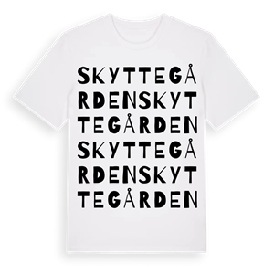 Skyttegården ordlek t-shirt – ekologisk bomull t-shirt från Pinshirt