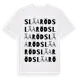 White t-shirt med Släaröd ordlek t-shirt