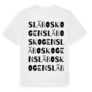 Släboskogen ordlek t-shirt – ekologisk bomull t-shirt från Pinshirt