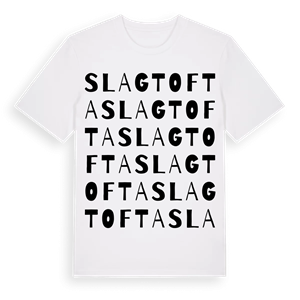 Slagtofta ordlek t-shirt – ekologisk bomull t-shirt från Pinshirt