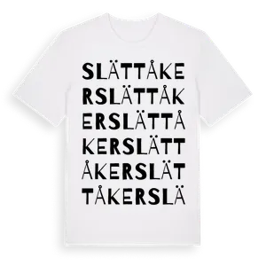 Slättåker ordlek t-shirt – ekologisk bomull t-shirt från Pinshirt