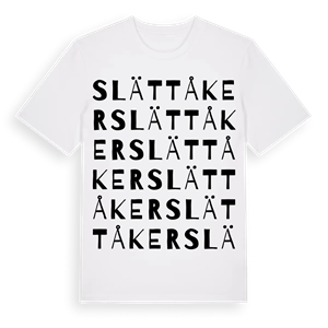Slättåker ordlek t-shirt – ekologisk bomull t-shirt från Pinshirt