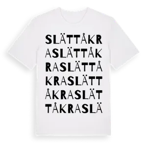 Slättåkra ordlek t-shirt – ekologisk bomull t-shirt från Pinshirt