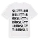 White t-shirt med Slättaröd ordlek t-shirt