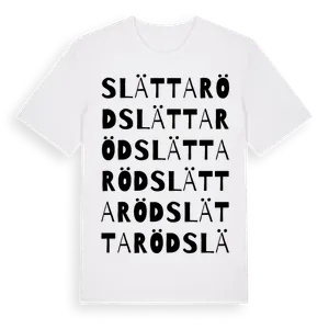 Slättaröd ordlek t-shirt – ekologisk bomull t-shirt från Pinshirt