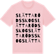 Pink Cotton t-shirt med Slättaröds skog ordlek t-shirt