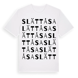 Slättåsa ordlek t-shirt – ekologisk bomull t-shirt från Pinshirt