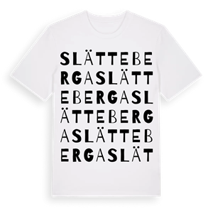 Slätteberga ordlek t-shirt – ekologisk bomull t-shirt från Pinshirt