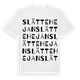 White t-shirt med Slättehejan ordlek t-shirt