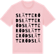 Pink Cotton t-shirt med Slätteröd ordlek t-shirt