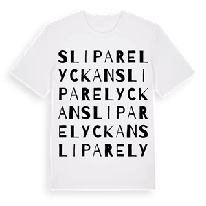 Sliparelyckan ordlek t-shirt – ekologisk bomull t-shirt från Pinshirt