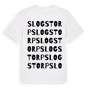 Slogstorp ordlek t-shirt – ekologisk bomull t-shirt från Pinshirt