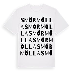 Smörmölla ordlek t-shirt – ekologisk bomull t-shirt från Pinshirt