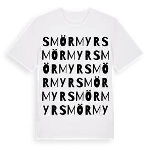 Smörmyr ordlek t-shirt – ekologisk bomull t-shirt från Pinshirt