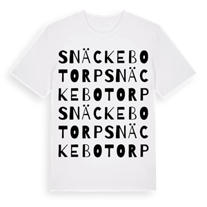 Snäckebotorp ordlek t-shirt – ekologisk bomull t-shirt från Pinshirt