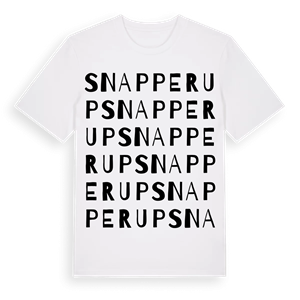 Snapperup ordlek t-shirt – ekologisk bomull t-shirt från Pinshirt