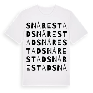 Snårestad ordlek t-shirt – ekologisk bomull t-shirt från Pinshirt