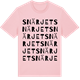 Pink Cotton t-shirt med Snärjet ordlek t-shirt