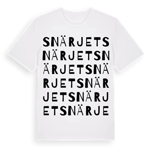 Snärjet ordlek t-shirt – ekologisk bomull t-shirt från Pinshirt