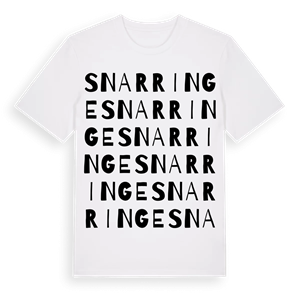 Snarringe ordlek t-shirt – ekologisk bomull t-shirt från Pinshirt