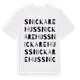 White t-shirt med Snickarehus ordlek t-shirt