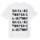 White t-shirt med Snickaretorp ordlek t-shirt