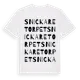 White t-shirt med Snickaretorpet ordlek t-shirt