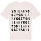 Vintage White t-shirt med Snilabygget ordlek t-shirt