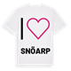 Jag älskar Snöarp t-shirt stort tryck