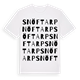 White t-shirt med Snöftarp ordlek t-shirt