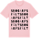 Pink Cotton t-shirt med Snogarpsfält ordlek t-shirt