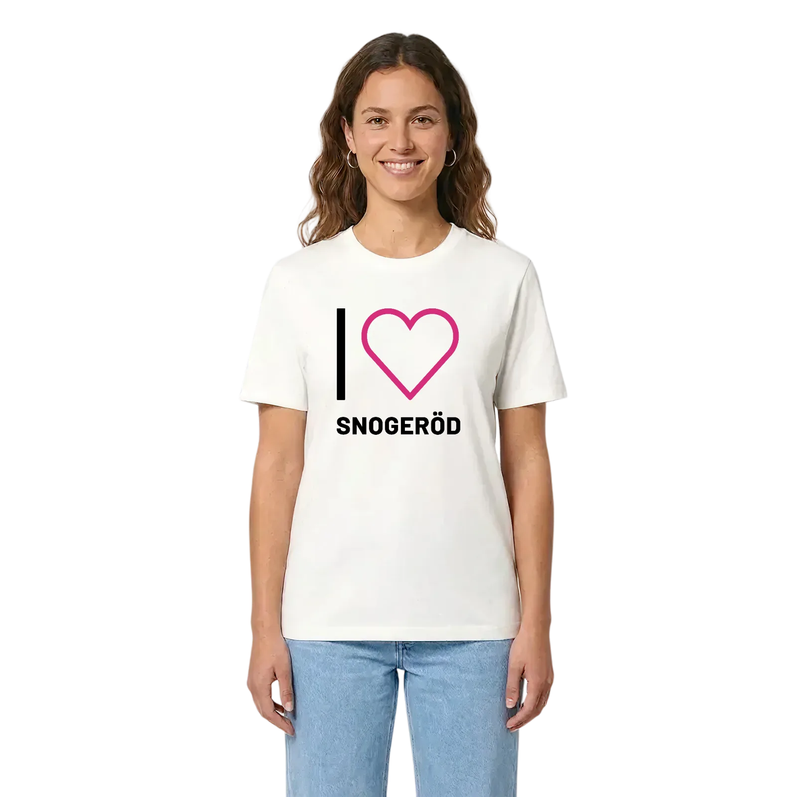 Jag älskar Snogeröd t-shirt stort tryck – White, i miljö