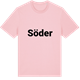 Pink Cotton t-shirt med Söder fetstil t-shirt
