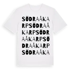 Södra Åkarp ordlek t-shirt – ekologisk bomull t-shirt från Pinshirt