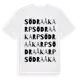 White t-shirt med Södra Åkarp ordlek t-shirt