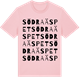 Pink Cotton t-shirt med Södra Äspet ordlek t-shirt