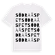 White t-shirt med Södra Äspet ordlek t-shirt