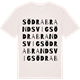 Vintage White t-shirt med Södra Brandsvig ordlek t-shirt