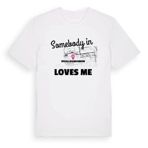 Någon i Södra Bulkhamnen älskar mig t-shirt – ekologisk bomull t-shirt från Pinshirt