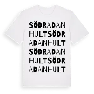 Södra Danhult ordlek t-shirt – ekologisk bomull t-shirt från Pinshirt