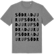 Mid Heather Gray t-shirt med Södra Djurup ordlek t-shirt